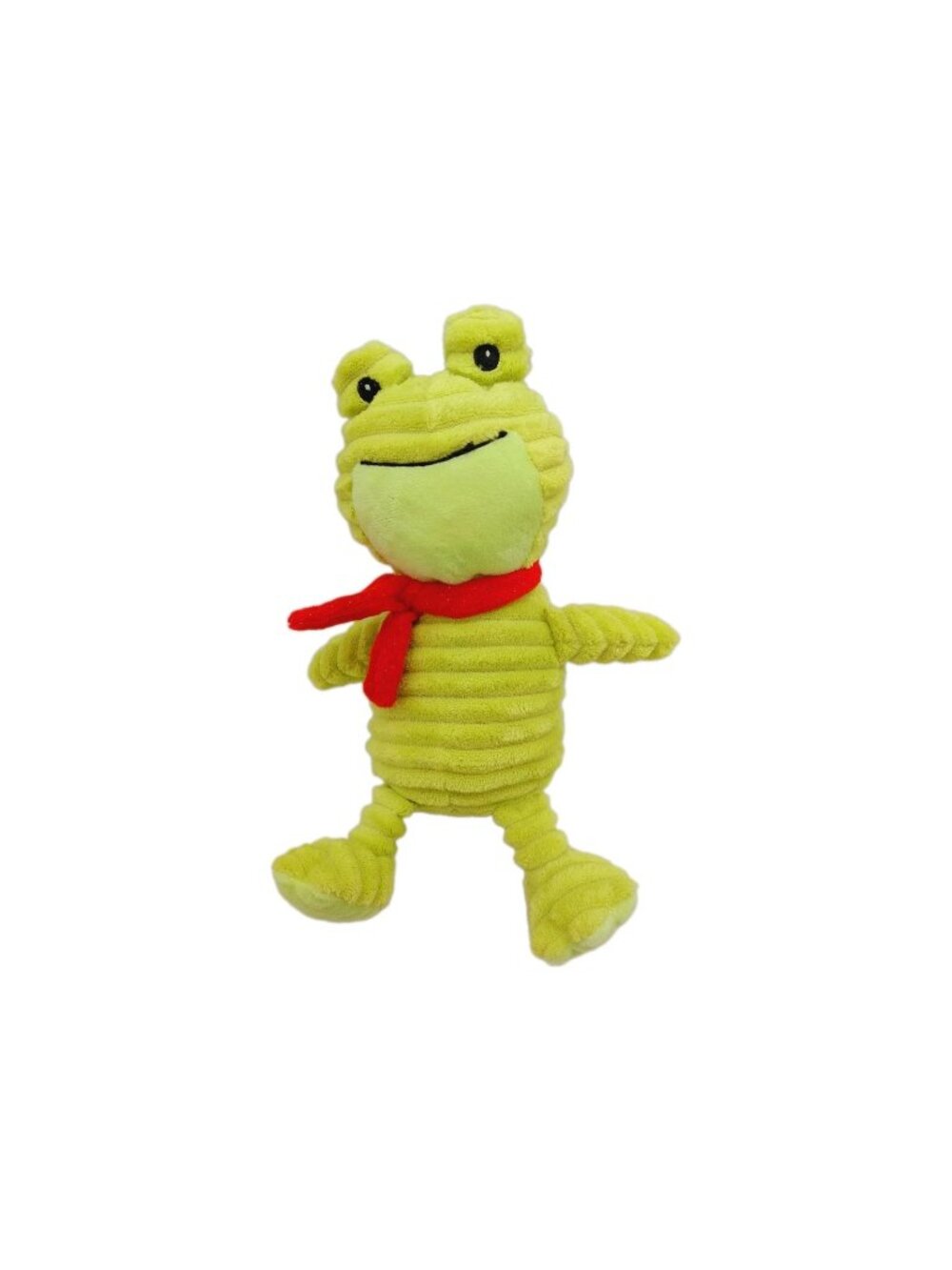 Holiday Time Green Frog Ribbed Corduroy Stuffed 8" Plush Walmart Sewn Eyes